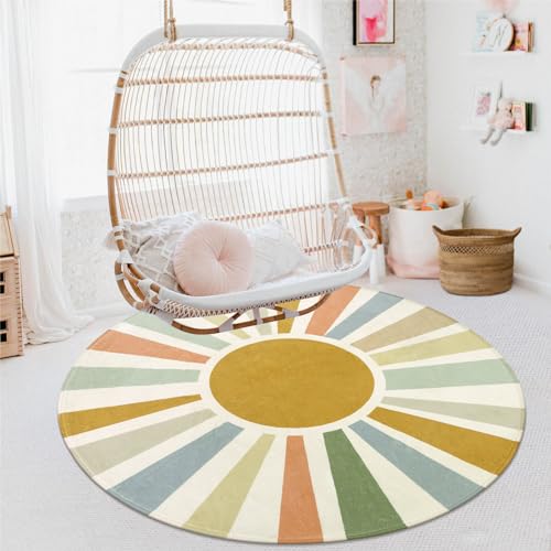 Staruia Boho Washable Rug 5 Ft Round Area Rug For Bedroom thumb #6