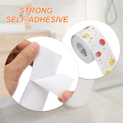 Image of PATIKIL Caulk Tape Waterproof Self Adhesive, PVC Toilet Caulking Sealant Strip Bathtub Caulk Sealing Strip Tape for Bathroom Kitchen Countertop, Fruit (1.5 Inch x 10.5 Ft)
