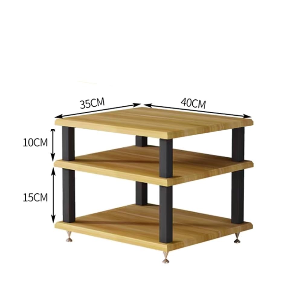 Elegante rack audio a 3 livelli bianco in vinile per amplificatori Design compatto per l'installazione audio domestica e gli appassionati di musica