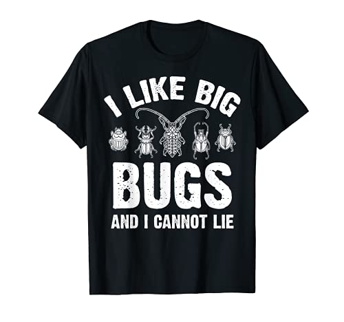 Funny I Like Bugs Gift Crianças homens mulheres colecionador de insetos geniais t-shirt, Preto, Pequeno
