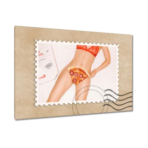 Peinture imprimée sur toile Tasty Pizza 120x80cm art mural moderne pour cuisine