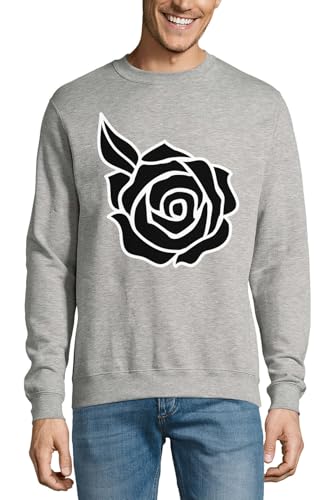 Pull en coton gris vêtement décontracté à manches longues pour style urbain