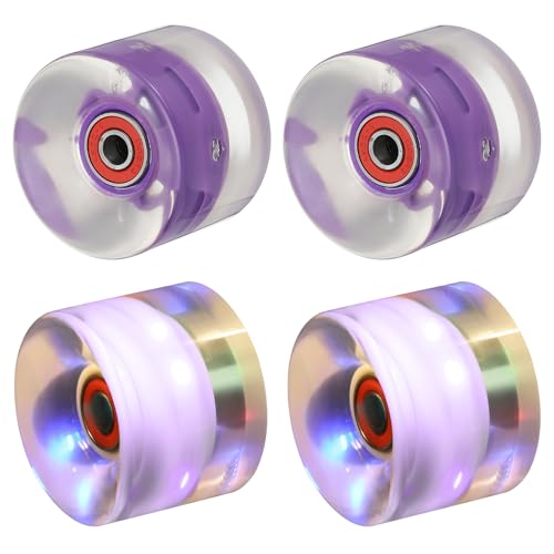 Ruedas de patineta iluminadas 78a con rodamientos para patinaje de doble fila