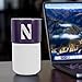Rico Industries NCAA Northwestern Wildcats 16 oz Ceramic Tumbler with Silicone Grip, Deep Laser Engraved, Purple and White Colored Design with Slide Lid, Travel Coffee Mug, Matte Glaze