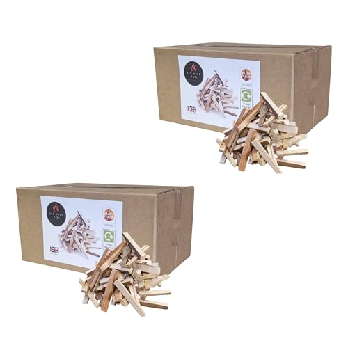 10kg of Kindling,Kiln-Dried, Ready to Burn, supplied in a Eco-Friendly widely Recycled Cardboard Box, Natural Wood Fire Starter
