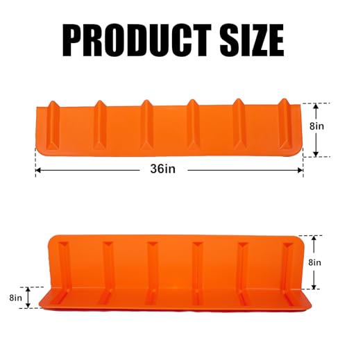 Image of Flatbed Edge Protectors 8 inch x 8 inch x 36 inch, V Shaped Winch Ratchet Straps Plastic Corner Protector for Flatbed Cargo Load (Orange, 10 - Pack)