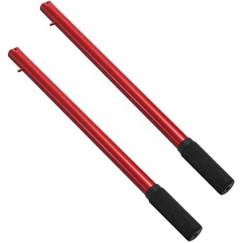 Hedume 2 Pack 2 Ton Jack Handle Replacement Horizontal Hydraulic Floor Jack Handle for Automotive Car (Red)