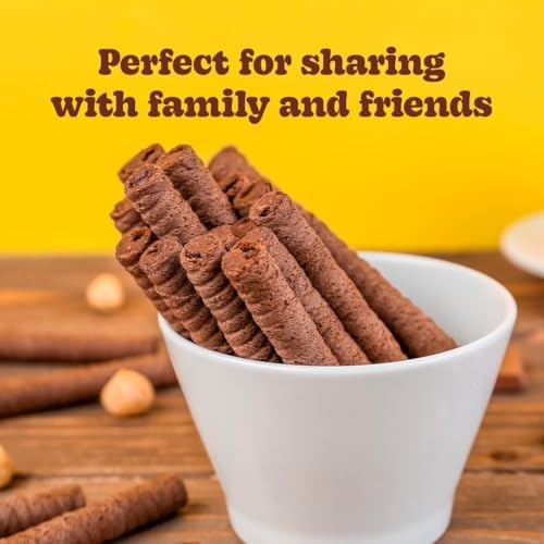 Bauducco Wafer Rolls, Crispy Chocolate Wafer Rolls Filled with Creamy Hazelnut, 14.1 oz (Pack of 1) - 4