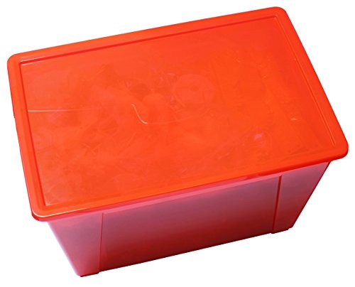 DEA HOME Contenedor, Rojo translúcido