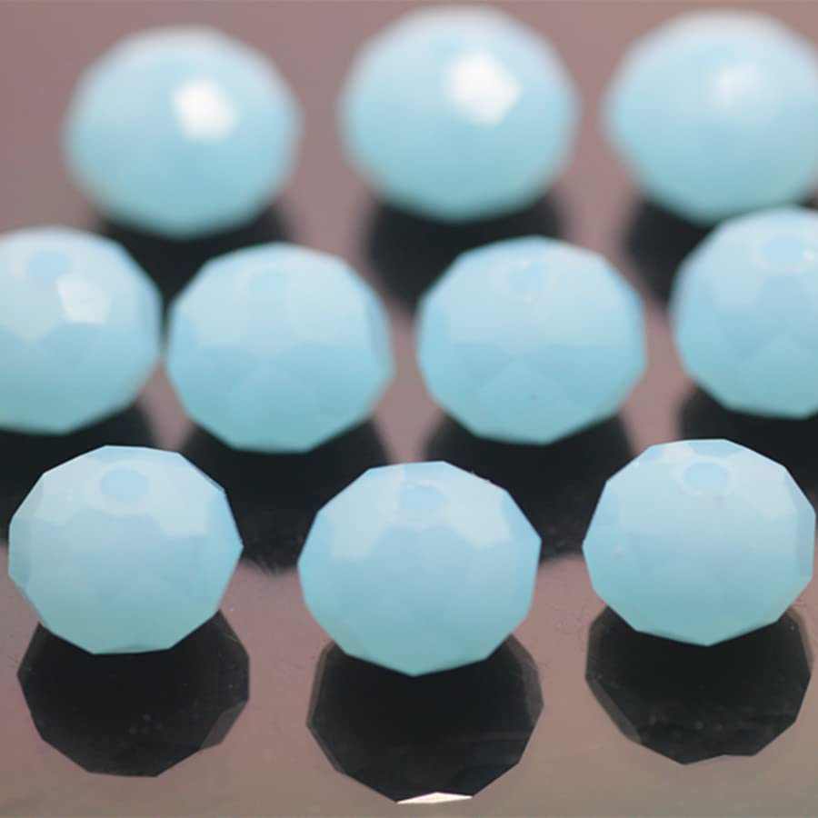 Perline di pietra turchese naturale blu/bianca 4-16mm perline sciolte di forma rotonda piatta per la creazione di gioielli accessori per collane fai da te  36