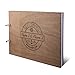 Produktbild Hochzeit Gästebuch Okoume Holz Gravur individuell Holzcover mit 144 Naturpapier Innenseiten DIN A4 quer 302 x 215 mm - Maritim