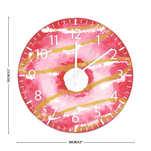 Horloge murale donut moderne en PVC pour cuisine et décoration de salon