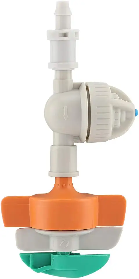Micro Aspersor Rotativo de 5 Unidades Com Design Anti-gotejamento para Irrigação de Jardim
