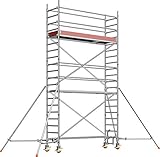 Alu-Fahrgerüst m. Gerüststützen (ohne Fahrbalken), Sicherheitsaufbau P2 (Gerüstgruppe 3).Ohne Balastgewichte (Art.-Nr. 1249.000), sind entsprechen Aufbauvariante zusätzlich zu erwerben!