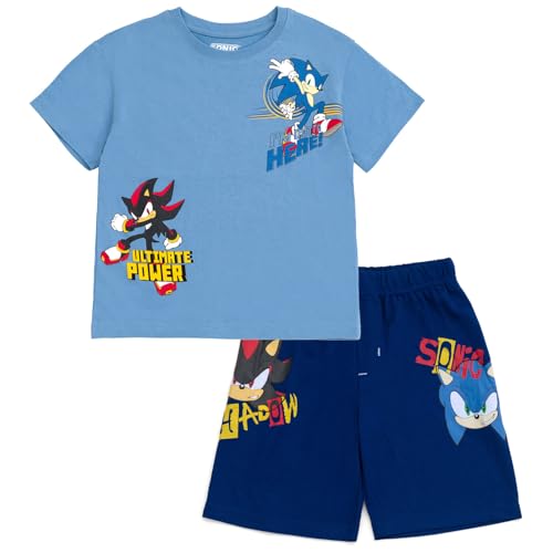 Image of SEGA Sonic the Hedgehog Athletic T-Shirt and Mesh Shorts Outfit Set Toddler to Big Kid Sizes (2T - 18-20)