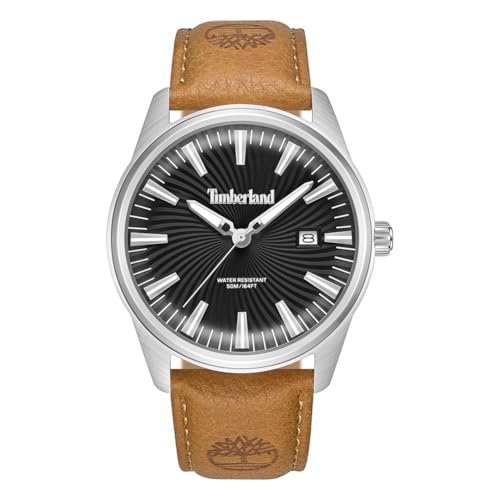 Montre date Timberland Birch Road quartz 45 mm étanche 5 ATM acier