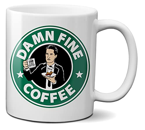 Mugtime (TM) - Damn Fine Twin Peaks Mug Cup Coffee Tea - Ceramic 330ml - Gift Collectable 11oz