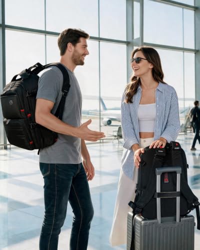 CROSSGEAR Travel Backpack 40L Expandable Large Ergonomic Laptop Backpack | Fit 17.3 Inch Laptop, RFID Protetion Pocket, TSA-Friendly Luggage Airline Approved, Computer Bag for Men Business Work Travel - image 9