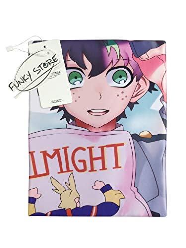 FUNKY STORE My Hero Academia Boku no Hero Academia Peach Skin 150cm x 50cm (59" x 19.6") Covered Zipper Body Pillow Case, Soft Cover (Izuku Midoriya)