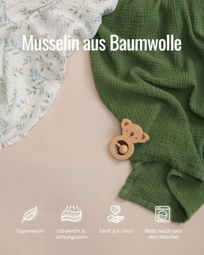 Blissful Diary Muslin Stilltuch für Stillende Frauen – Atmungsaktives Stillschal mit Bogenausschnitt, Praktisches Stilltuch für unterwegs… – Ansicht 2