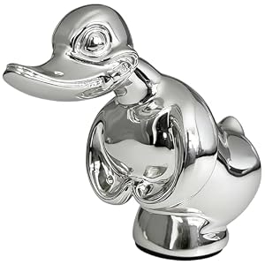 Chrome Duck Hood Ornament – Classic Car Exterior Accessory, Universal Fit for Cars, Trucks, SUVs (Silver)