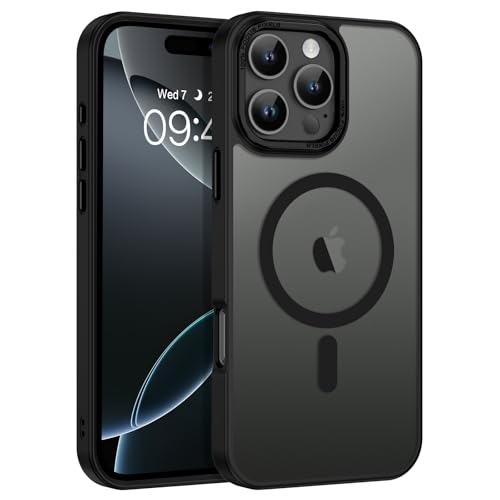 Coque MagSafe iPhone 16 Pro BENTOBEN noire mate et translucide