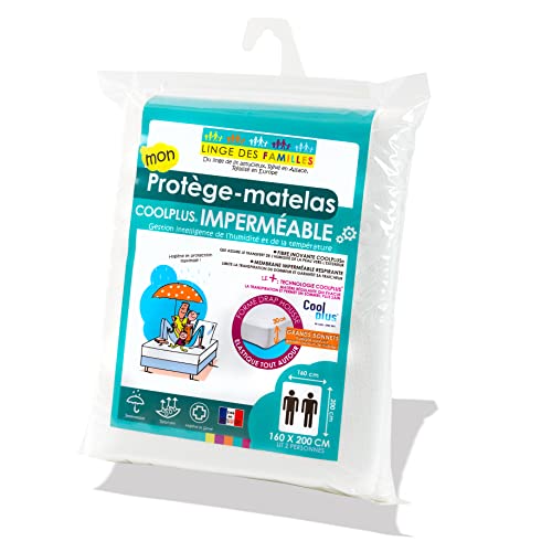 Linge des Familles - Protège Matelas Coolplus® Imperméable 160x200 cm Cover