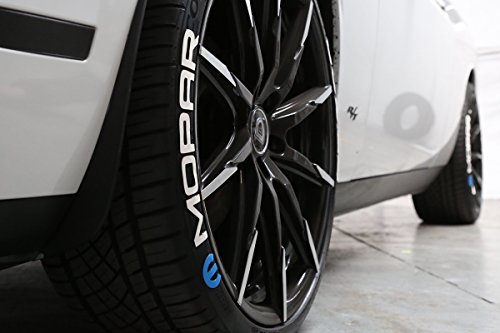 Tire Stickers Mopar with M Logo - Permanent DIY Glue On Tire Letters USA Made with Glue & 2oz Touch-Up Cleaner / 17-18 Inch Wheels / 1.25 Inches/White / 4 Pack - Image 5