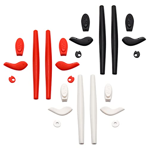 Pieds de Rechange en Silicone pour Lunettes Oakleys Juliet de Haute Qualité Rouge Noir Blanc