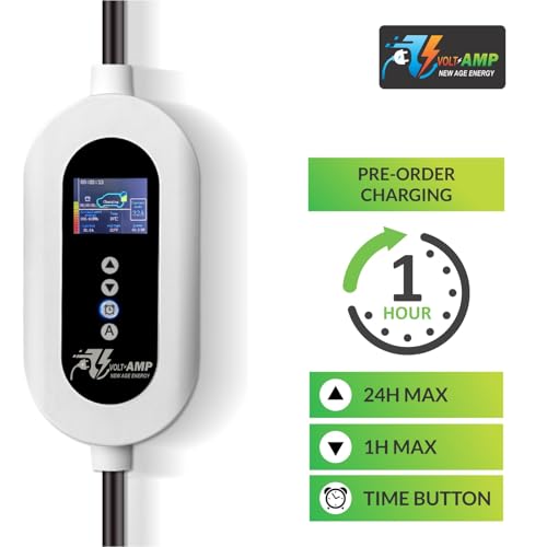 Image of 11KW Portable EV Charger - 16A Fast Charging, IP67 Waterproof, 5m Cable, Adjustable Current, RCD Safety, Compatible with Mahindra, Kia, Audi, BMW & More.