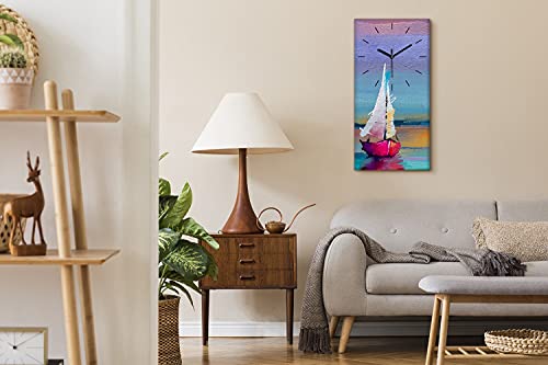 Art mural image premium horloge sur toile grand format vertical - 4