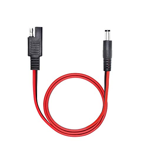 3.2 Feet 18AWG SAE Plug to DC 5.5x2.1mm Male Converter Adapter Cable YOUCHENG for Cars, Motorcycles, Solar Panels