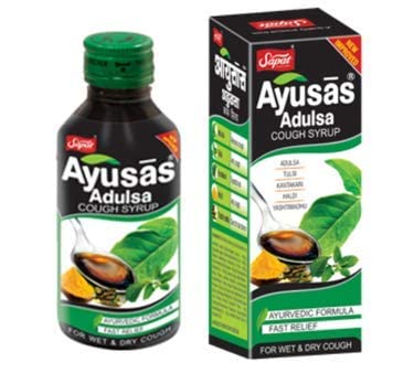 Sapat ayusas adulsa ayurvedic cough syrup 100 ml each (pack of 2 bottle)