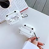 Baymax Protective Silicone Cover Compatible with AirPods Pro Wireless Charging Case, 3D Cute Cartoon Silicone Designer Skin,Funny Cool Design Protective Cover for AirPods Pro 2019 (Big White)