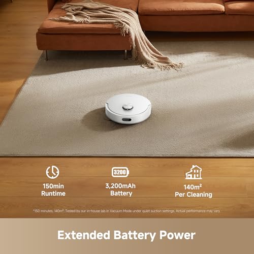 Image of dreame F20 Eco Robot Vacuum and Mop 2-in-1, 18,000Pa Suction, Upgraded from F10,Obstacle Avoidance, Mopping, Dual Anti-Tangle System, Smart LiDAR Navigation, App & Voice Control, White