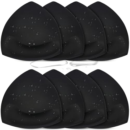 Image of Waterproof Bathing Suit Cups Inserts - Swimsuit Pads Insert Push up for Women, 4 Pairs Sewn-Edge Bikini Padding Insert