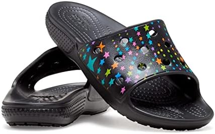 Crocs Classic Slide Sandals, Star Print, Numeric_12 US Unisex Little Kid | Image 3