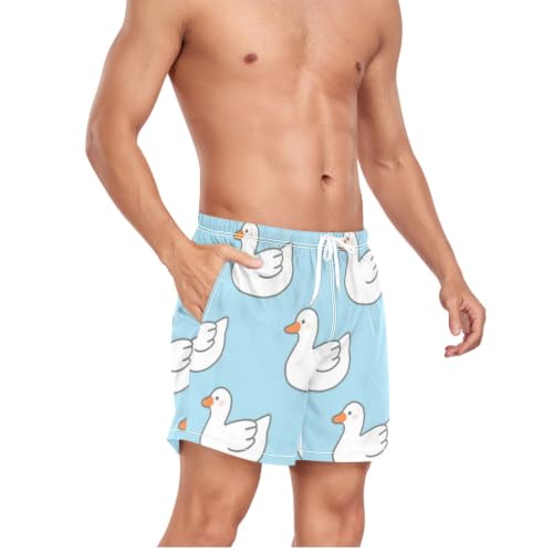 Pantalones cortos de correr para hombre de secado rápido azul pato 5