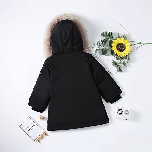 Child Puffer Long Jacket Little Girls Winter Windproof Fleece Hooded Down Coat Kids Thick Warm Padded Outerwear4