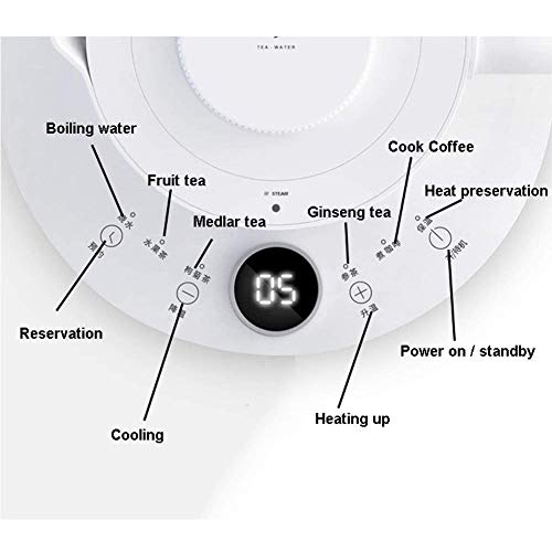Bouilloire en verre 1L rapide eau bouillante 650W programmable