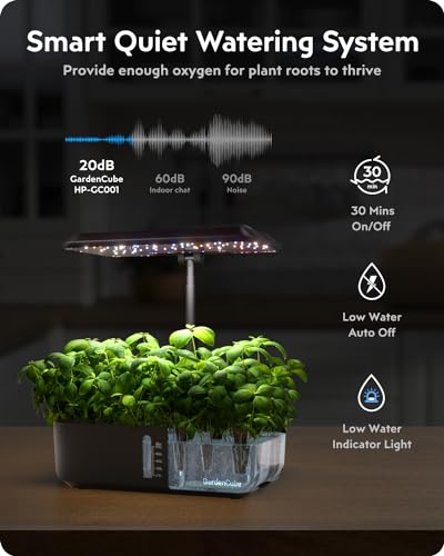 Indoor Garden Hydroponics Growing System: GardenCube 12-Pod Indoor Gardening System with Height-Adjustable LED Grow Light, Smart Quiet Pump, and Plant Germination Kit -... - Image 3