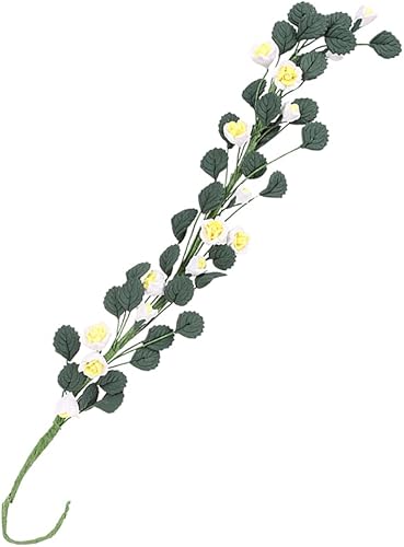 Miniatura 8 de Flor de casa de muñecas, columpio para casa de muñecas, ramo largo decorativo, guirnalda de flores falsas, plantas colgantes de vid de rosas