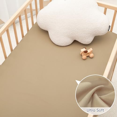 Image of PHF 3 Pack Soft Mini Crib Sheets, Pet Dogs Pack N Play Sheets for Baby Boys Girls, No Slip Universal Fit for Pack N Play, Playard, Portable and Mini Crib Mattresses, Pet Dogs