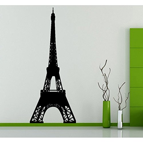 Tatoutex Stickers Tour Eiffel - Noir, L 40cm x H 100cm