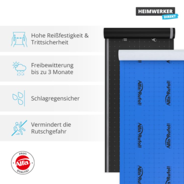 Alfa Rufol UDB 165 1,5 x 50m blau – Unterdeckbahn 170 g/m (75 m²)