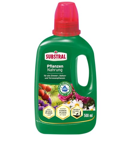 Substral Pflanzen Nahrung 500ml - Flüssiger Universaldünger für Zimmer- und Balkonpflanzen, mit chelatisiertem Eisen & Humifirst