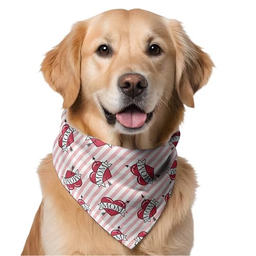 W Brings Bandana for Dogs | This Stunning Gorgeous Design Dog Bandana Scarf is Perfect Styling Accessory for Dogs Large, Medium & Small. One Size Fits All. (Medium - Large, MOM)