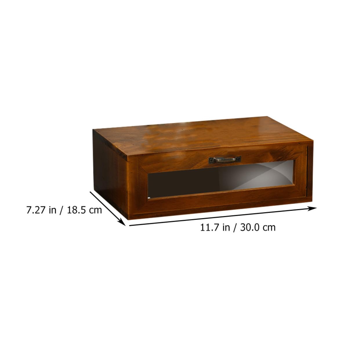 VANZACK Supporto e Organizzazione di Cancelleria e Oggetti Vari per Monitor da Computer in Legno Marrone Cassetto Acrilico e Ripiano Elevatore per Archiviazione Desktop