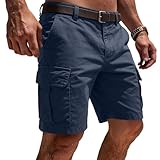MOKBAY Pantacourt Cargo, Pas Cher Running Beige Chantier Homme Été 3/4, Short Lot Poche Bermuda Grande Taille Bermudas, Pantacourt Travail Short Homme Randonnée, XL