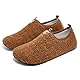 Limberun Frauen Männer Hausschuhe Leichtgewicht Gemütlich Warm Winter Barfuß Hausschuhe Anti-Rutsch Leichte Walking Garten Indoor Schlafzimmer Socken Braun 46/47